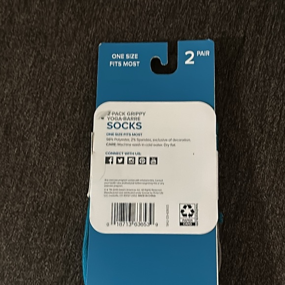 BRAND NEW Gaiam 2-Pack Grippy Yoga-Barre Socks - Picture 3 of 4